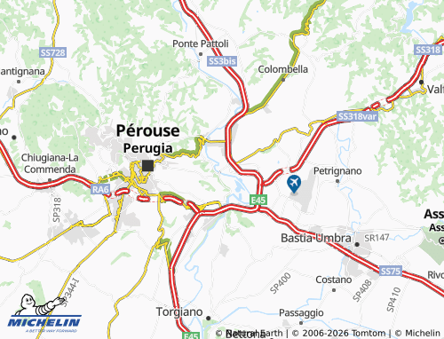 Mappa MICHELIN Ponte Valleceppi - ViaMichelin