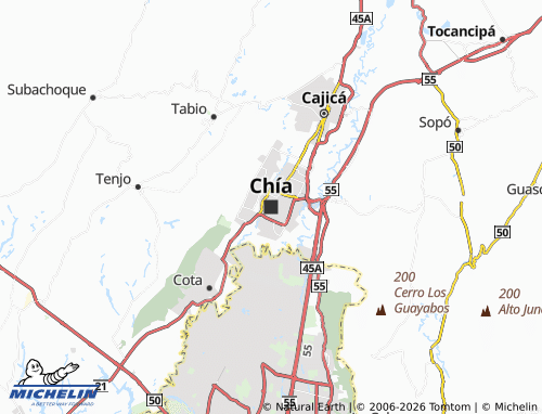 MICHELIN Chía map - ViaMichelin
