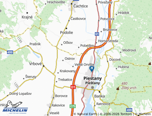 MICHELIN-Landkarte Bašovce - ViaMichelin