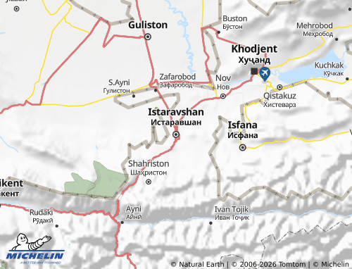 Mappa MICHELIN Istaravshan - ViaMichelin