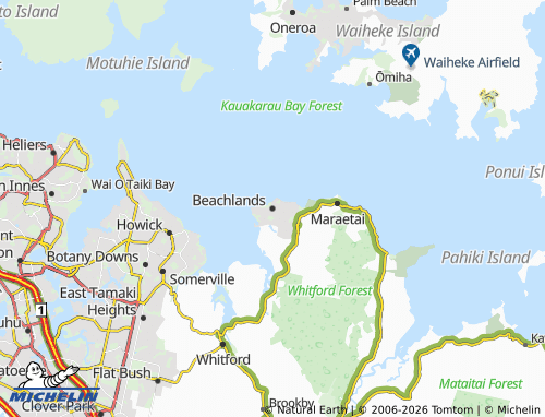 Mapa MICHELIN Beachlands - ViaMichelin
