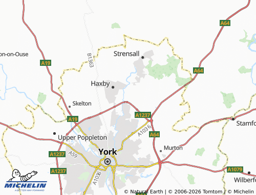 Carte MICHELIN Earswick - ViaMichelin