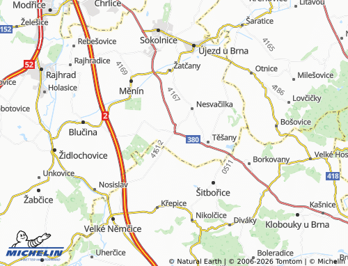 Kaart MICHELIN Moutnice - ViaMichelin