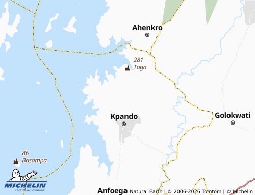 MICHELIN Kpando Fesi map - ViaMichelin