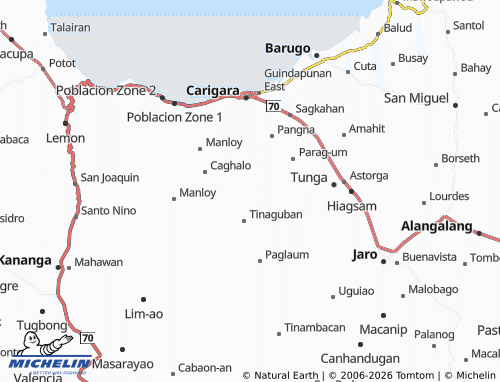 MICHELIN Upper Sogod map - ViaMichelin