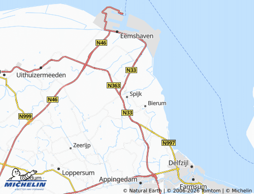MICHELIN Spijk map - ViaMichelin