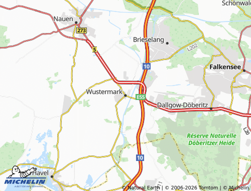 Mappa MICHELIN Wustermark - ViaMichelin