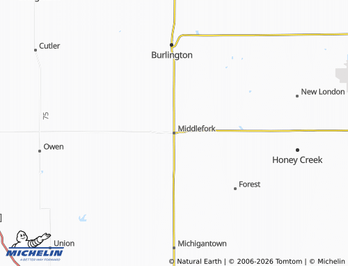 Carte MICHELIN Middlefork - ViaMichelin