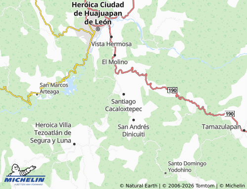 Mapa MICHELIN Santiago Cacaloxtepec - ViaMichelin