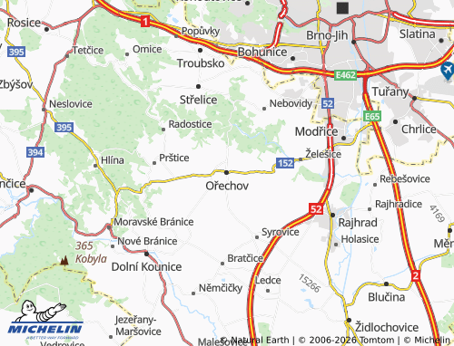 Mappa MICHELIN Ořechov - ViaMichelin