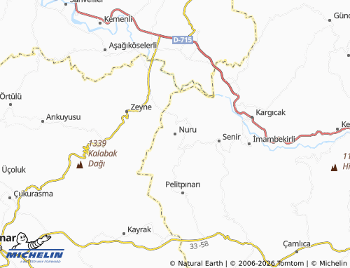 Mappa MICHELIN Nuru - ViaMichelin