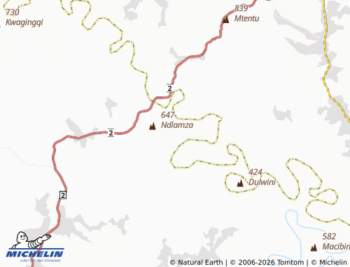 MICHELIN-Landkarte eMgudlwane - ViaMichelin