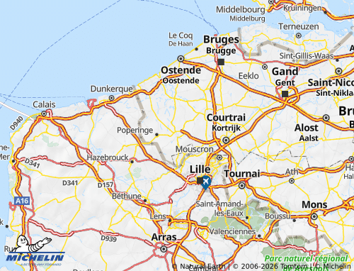 Mappa MICHELIN Ypres - ViaMichelin