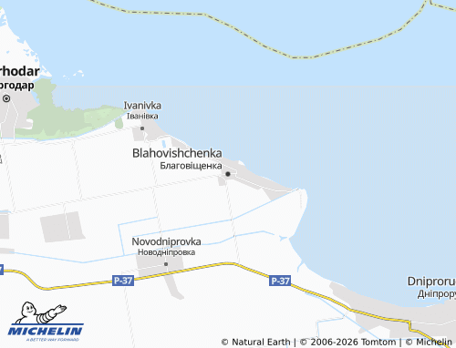 Mapa MICHELIN Blahovishchenka - ViaMichelin