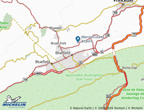 Mappa MICHELIN Bluefield - ViaMichelin