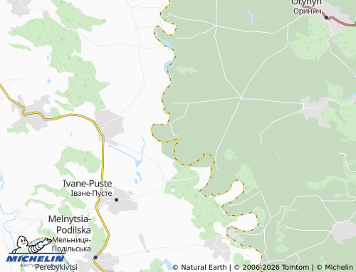 MICHELIN Shustivtsi map - ViaMichelin