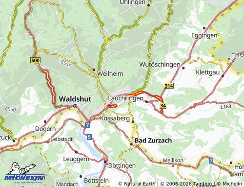 Mapa MICHELIN Tiengen - ViaMichelin