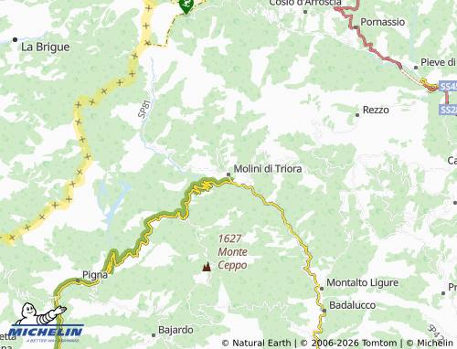 MICHELIN Molini di Triora map - ViaMichelin