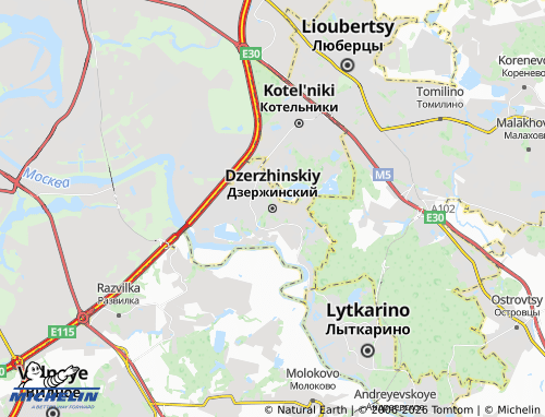 Carte MICHELIN Dzerzhinskiy - ViaMichelin