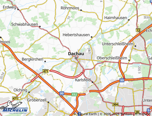 MICHELIN Dachau map - ViaMichelin