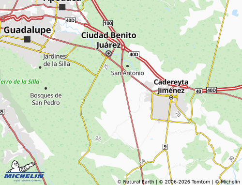 Mapa MICHELIN Valle del Roble Sector Ébano - ViaMichelin
