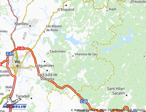 Carte MICHELIN Vilanova de Sau - ViaMichelin