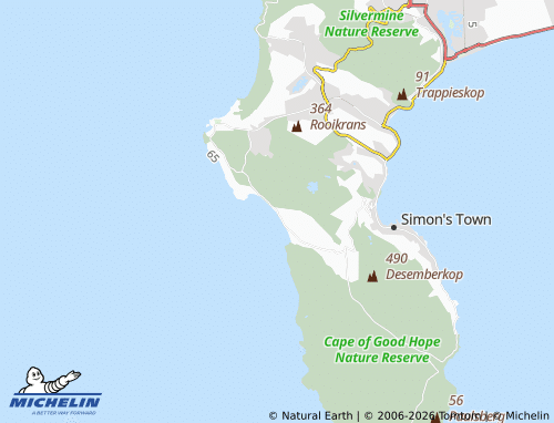 Mapa MICHELIN Misty Cliffs - ViaMichelin