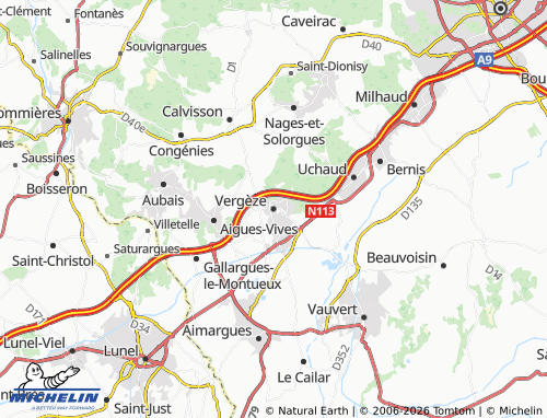 Mappa MICHELIN Vergèze - ViaMichelin