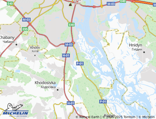 MICHELIN Holosiivskyi map - ViaMichelin