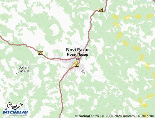 MICHELIN Novi Pazar map - ViaMichelin