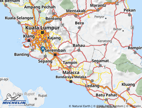Kaart MICHELIN Kuala Pilah - ViaMichelin