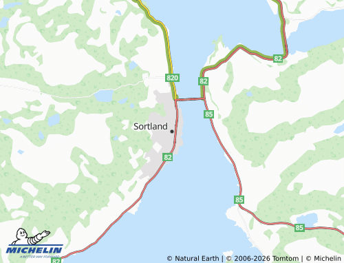 MICHELIN-Landkarte Sortland - ViaMichelin
