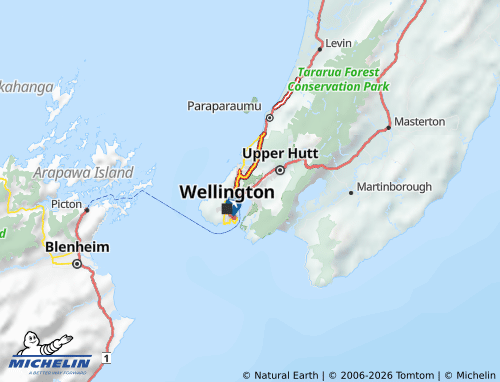 MICHELIN-Landkarte Lower Hutt - ViaMichelin