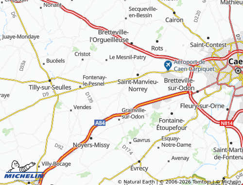 MICHELIN Cheux map - ViaMichelin