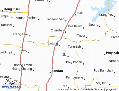 MICHELIN Rovieng map - ViaMichelin
