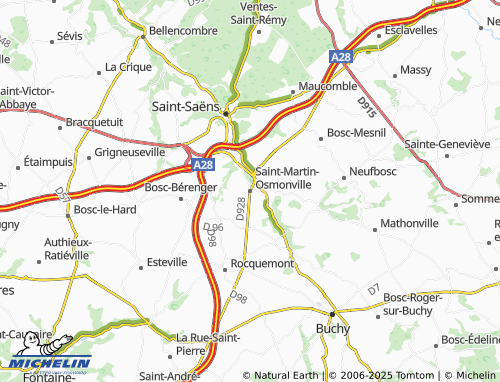 MICHELIN Saint-Martin-Osmonville map - ViaMichelin
