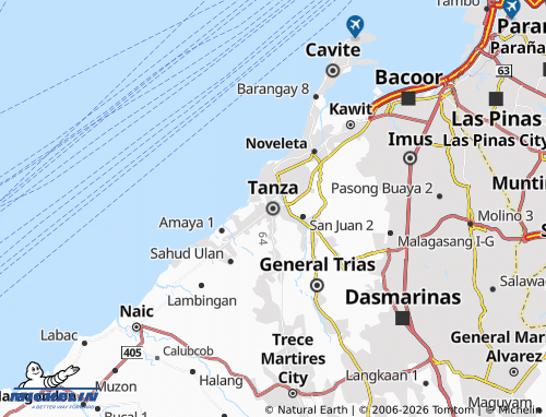 MICHELIN Tanza map - ViaMichelin