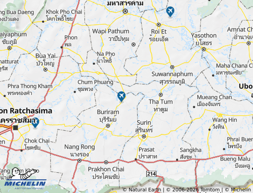 MICHELIN Amphoe Satuek map - ViaMichelin