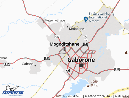 Mapa MICHELIN Mogoditshane - ViaMichelin