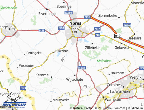Mappa MICHELIN Voormezele - ViaMichelin