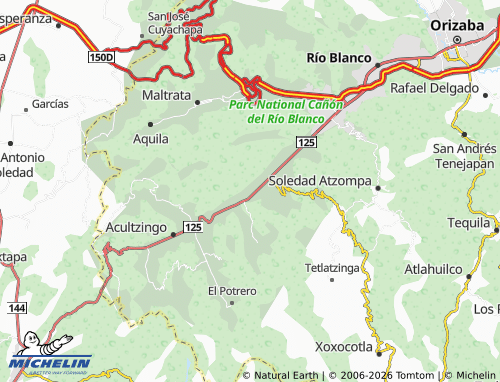 Mapa MICHELIN Sierra de Agua - ViaMichelin