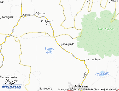 Mapa MICHELIN Çanakyayla - ViaMichelin