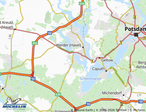 MICHELIN Glindow map - ViaMichelin