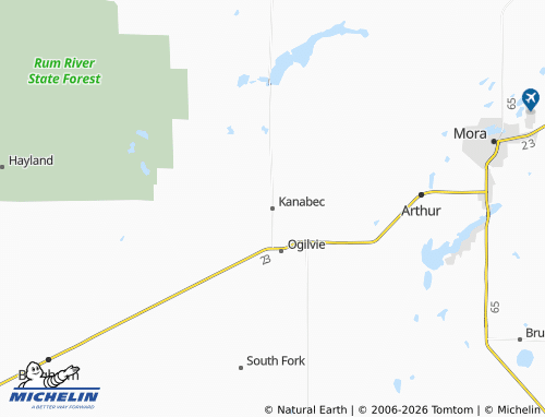 Mapa MICHELIN Kanabec - ViaMichelin