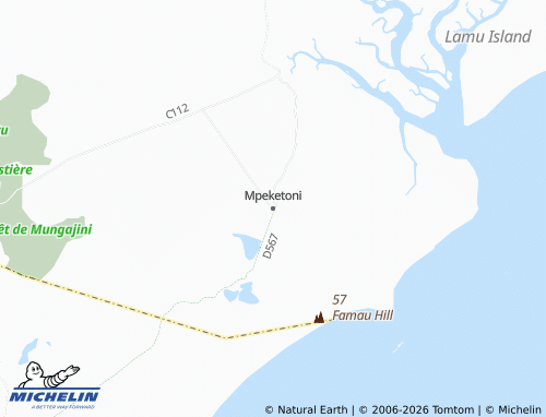 MICHELIN Mpeketoni map - ViaMichelin