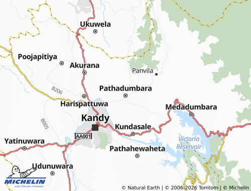 MICHELIN-Landkarte Pathadumbara - ViaMichelin