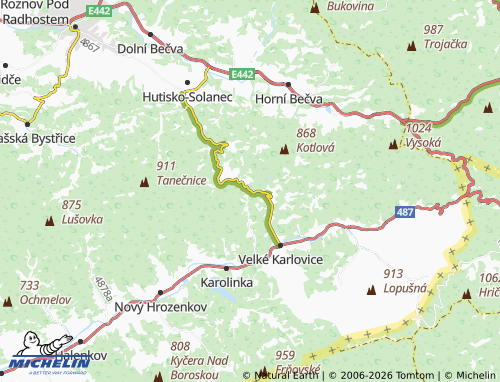 Mapa MICHELIN Bzové-Soláň - ViaMichelin