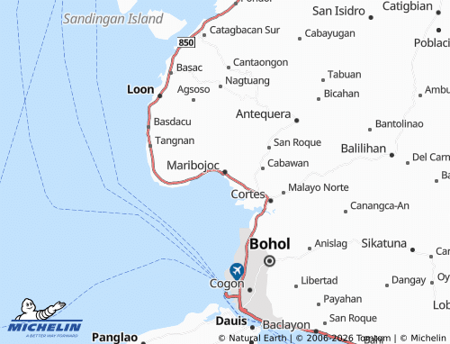 MICHELIN Maribojoc map - ViaMichelin