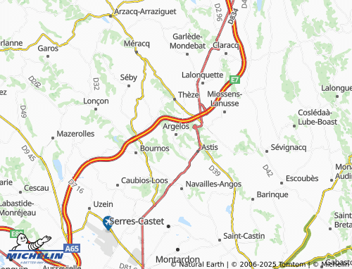 Carte MICHELIN Argelos - ViaMichelin