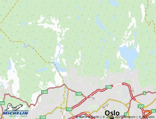 MICHELIN Voksenkollen map - ViaMichelin